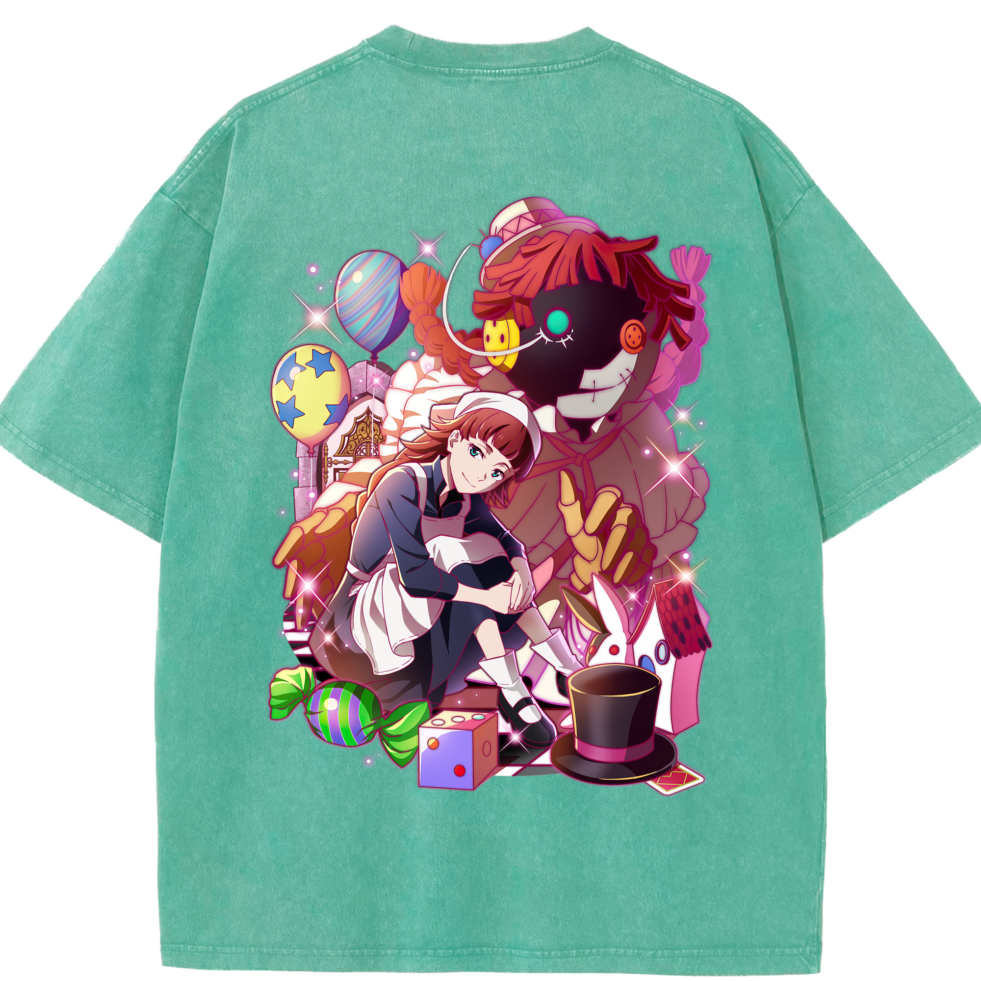 （画像用） 文豪ストレイドッグス Bungo Stray Dogs 綿100% ヴィンテージ風 半袖Tシャツ（背面プリント）